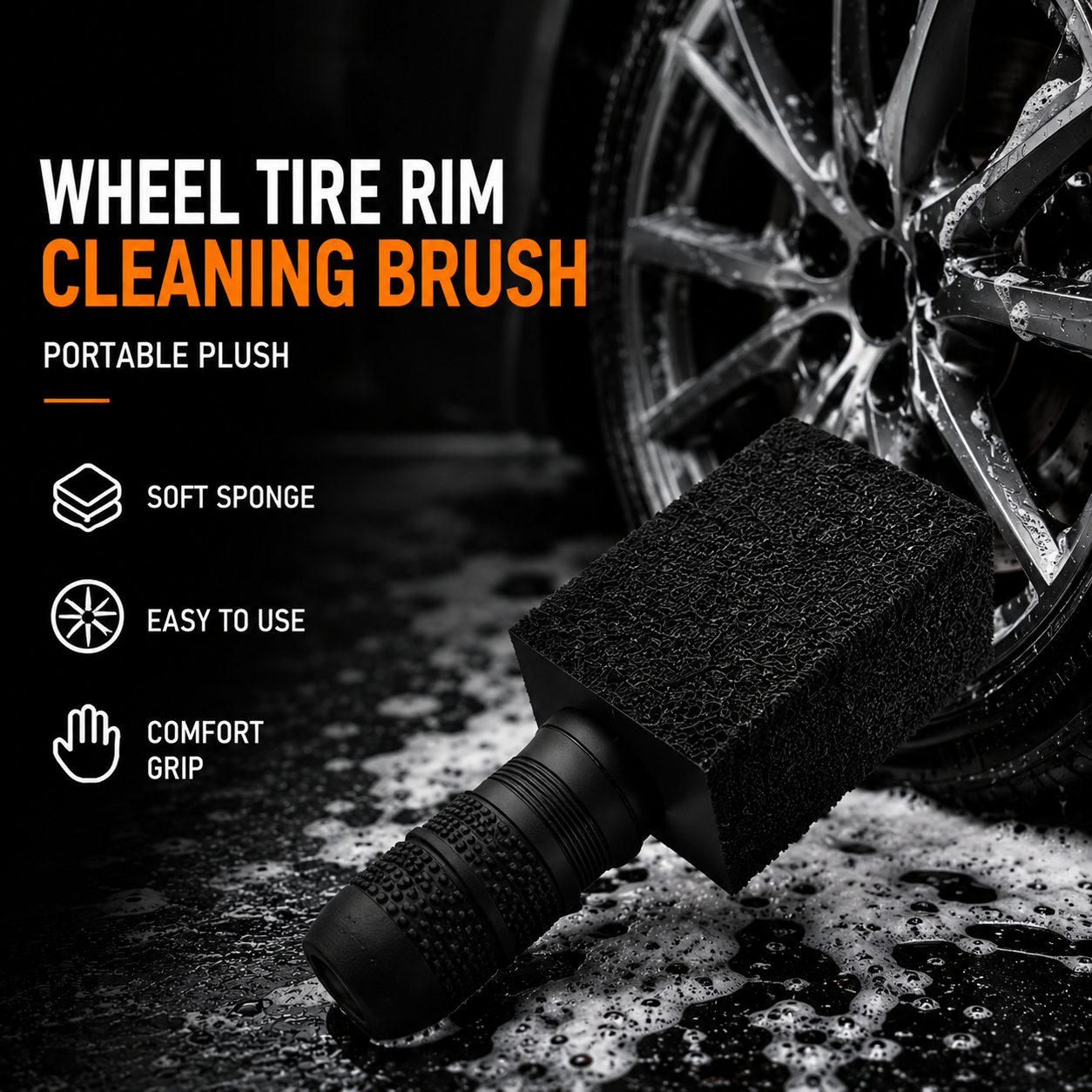 Car Wheel Tire Rim Cleaning Brush